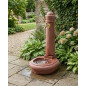 Decorative Garden Fountain, Imitation Natural Reddish Stone, 90x44x52 cm | Water Feature for Outdoor Decoration