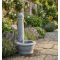 Fuente de Jardin Decorativa Imitación Piedra Gris Natural 100x54x54 cm | Fuente de Agua para Decoración Exterior