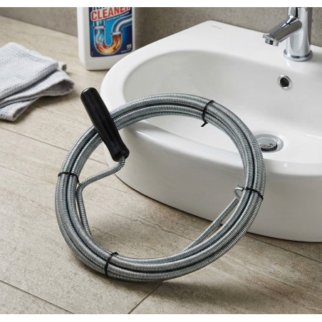 Unclogging spring for pipes 9mm 3 meters