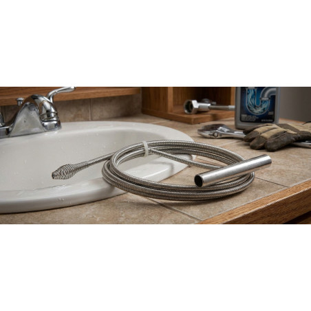 Drain Cleaning Spring | Hand Crank Drain Cleaner for Sinks and Drains, 5 Meters | Professional Plumbing Drain Cleaner