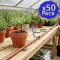Tropfbewässerungsspitzen | 50er-Packung mit 1 Auslass | Tropfbewässerungsspitze inklusive 60 cm Mikroschlauch