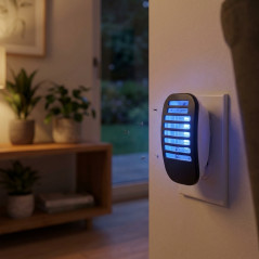 Mata-mosquitos ultravioleta plug-in de 1 W para mosquitos, moscas e insetos - Solução prática