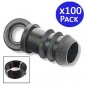 100 x Tapon riego por goteo 16mm negro, Suinga