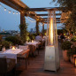 Aquecedor externo piramidal para restaurantes e terraços, aço inoxidável, tubo de quartzo, ignição eletrônica, 220 cm