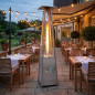 Pyramid outdoor stove for restaurants and terraces