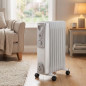 Radiatore a olio Thulos 2000W a basso consumo energetico | Radiatore a olio elettrico a 9 elementi | Riscaldatore elettrico con