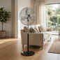 Thulos 51cm 160W Industrial Pedestal Fan with 3 Speeds and Adjustable Height | 3-Blade Oscillating Fan for Home