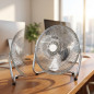 Ventilador de Suelo 23cm 38W 3 Velocidades Thulos | Ventilador de Alta Velocidad Reclinable | Ventilador de metal