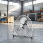Ventilateur sur pied industriel Thulos 51 cm 120 W à 3 vitesses | Ventilateur inclinable haute vitesse | Ventilateur en métal