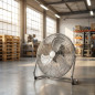 Ventilateur sur pied industriel Thulos 51 cm 120 W à 3 vitesses | Ventilateur inclinable haute vitesse | Ventilateur en métal