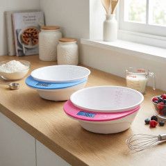 Bascula de Cocina 5 Kg - Graduación 1 gr | Peso de Cocina Digital | Bascula Digital de Cocina | Peso Alimentos con Bol