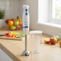 Batteur à main en acier inoxydable 400 W, 2 vitesses + verre doseur - Compact et efficace pour les cuisines domestiques