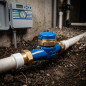 Contatore dell'acqua Hunter HC-150-FLOW-B per programmatori di irrigazione | Filettatura maschio DN40 da 1 1/2" | Contatore dell