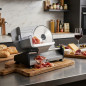 Electric Stainless Steel Meat Slicer | 150W Deli Slicer | Thickness Adjustment 0 to 15mm | Safety Switch
