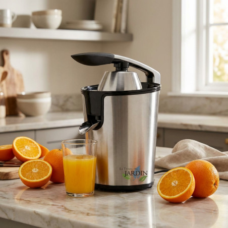 Presse-agrumes électrique Thulos | Presse-oranges électrique à flux continu | Extracteur de jus anti-gouttes 160 W