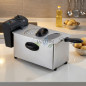 Friteuse Thulos 3,5 litres | Friteuse électrique 2000 W avec thermostat réglable | Acier inoxydable