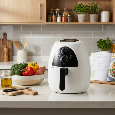 Thulos 2 Liter Air Fryer | 1230W Programmable Air Fryer with Timer | Oil-Free Fryer with Touch Panel