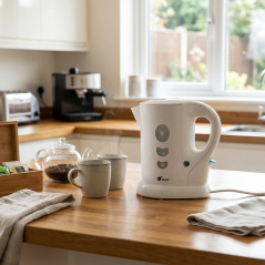 Bollitore elettrico da 1 litro | Piccolo bollitore da 900 W | Teiera elettrica portatile per infusi o tè