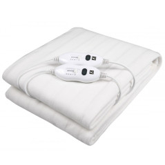 Doppelte elektrische Decke 160x140 cm, schnelle Heizdecke 2 x 60 W, 2 Temperaturen und 2 verstellbare Steuerungen