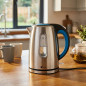 Bouilloire électrique en acier inoxydable de 1,7 litre | Petite bouilloire électrique de 2200 W | Théière électrique portable po