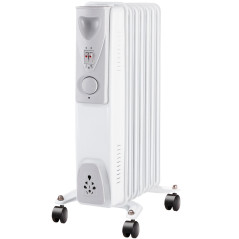 Radiatore a olio Thulos a basso consumo energetico da 1500 W | Radiatore a olio elettrico a 7 elementi | Riscaldatore elettrico