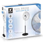 Ventilateur sur pied industriel Thulos 51 cm 160 W avec 3 vitesses et hauteur réglable | Ventilateur oscillant à 3 pales pour la