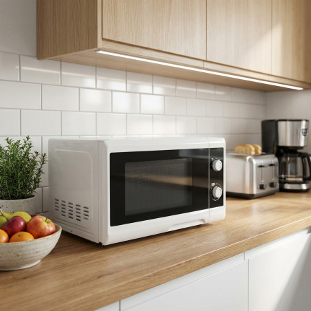 Microondas con Grill 20L 700W Thulos | Microondas de Sobremesa con plato giratorio | Microondas Pequeño | Microondas Barato