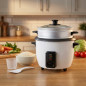 Cuiseur à riz électrique 400W 1 litre, 4 à 5 portions. Mijoteuse idéal aussi pour légumes/ poisson, Bol antiadhésif