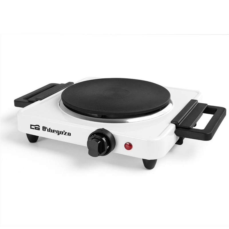 Orbegozo electric plate.  Power: 1500 W. 185mm in diameter.  Adjustable thermostat.