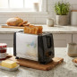 700W Bread Toaster | 2-Slice Toaster | 3-Function Toaster | Stainless Steel Toaster with Timer