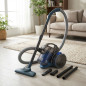 Aspirador multiciclónico sin bolsa 700W Azul, potente y compacto para una limpieza eficiente