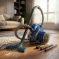 Aspirador multiciclónico sin bolsa 700W Azul, potente y compacto para una limpieza eficiente