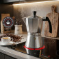 Cafeteira de indução com capacidade para 6 xícaras, compacta e compatível com todos os fogões