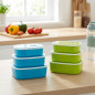Set di 3 Contenitori per il Pranzo da 420 ml, 790 ml e 1320 ml (colore casuale)