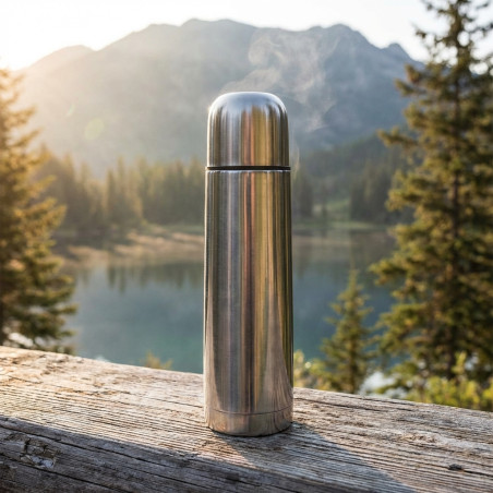 Thermos in acciaio inossidabile da 0,5 l | Borraccia termica | Mantiene le bevande calde o fredde per 24 ore | Borraccia termica