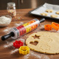 Rouleau à pâtisserie pour emporte-pièces et biscuits | Outil de découpe précis | Rouleau à pâtisserie