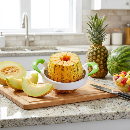 Cortador de melón 12 porciones Ø20 cm, cortadora de frutas, herramienta profesional para cocina