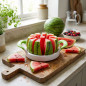 Affettatrice per anguria e melone, 12 porzioni, Ø28 cm | Tagliafrutta | Utensile da cucina professionale