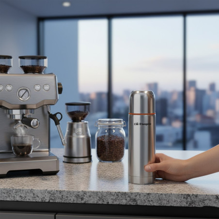 Termo líquido inox 150 ml. Capacidad dos tazas. Mantén tu bebida caliente