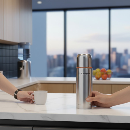 Termo líquido inox 250 ml. Capacidad tres tazas. Perfecto para tu bebida