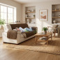 Funda protectora de sillón reversible 3 plazas marrón y beige, funda para sofá, protección duradera