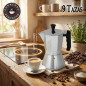 Cafetera Aluminio Aluminio | Cafetera Italiana 9 Tazas Inducción | Cafetera Espresso | Cafetera Apta para todo tipo de cocinas