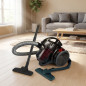 Aspirateur multicyclonique sans sac rouge 700 W, puissant et adapté à tous types de sols
