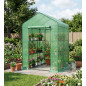 Opaque Garden Greenhouse 1.43 x 1.43 x 1.90 m - Zipped Shed Ideal for Pots, Flowers and Vegetable Gardens