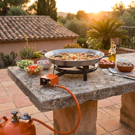 Queimador de Paella Lacor | Gás Butano | 30 cm | 1 Queimador | Para Paelleras de 36 a 46 cm | Paellera Portátil
