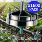 Pack 1600 Gotero Autocompensante Antidrenante 3 Litros, Goteros Seta No desmontables para Riego, Agricultura, Tuberia 16mm