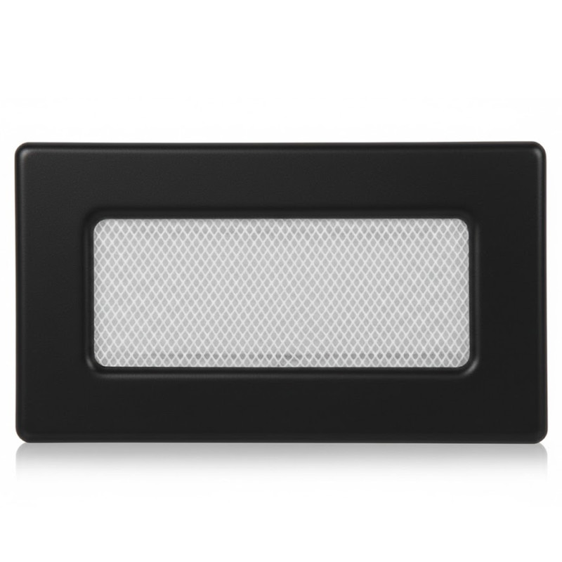 Griglia fissa con pre-telaio 11x17cm Nero per Aria Condizionata e Ventilazione
