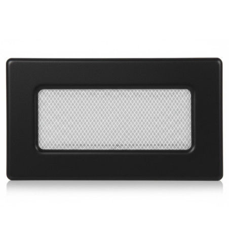 Grille fixe avec pré-cadre 11x17cm Noir pour climatisation et ventilation