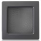 Grille fixe avec pré-cadre 17x17cm Noir pour climatisation et ventilation