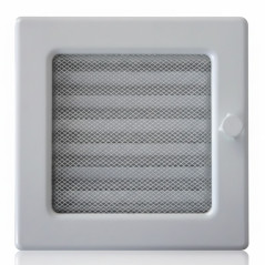 Grille réglable avec pré-cadre 17x17cm Blanc pour climatisation et ventilation